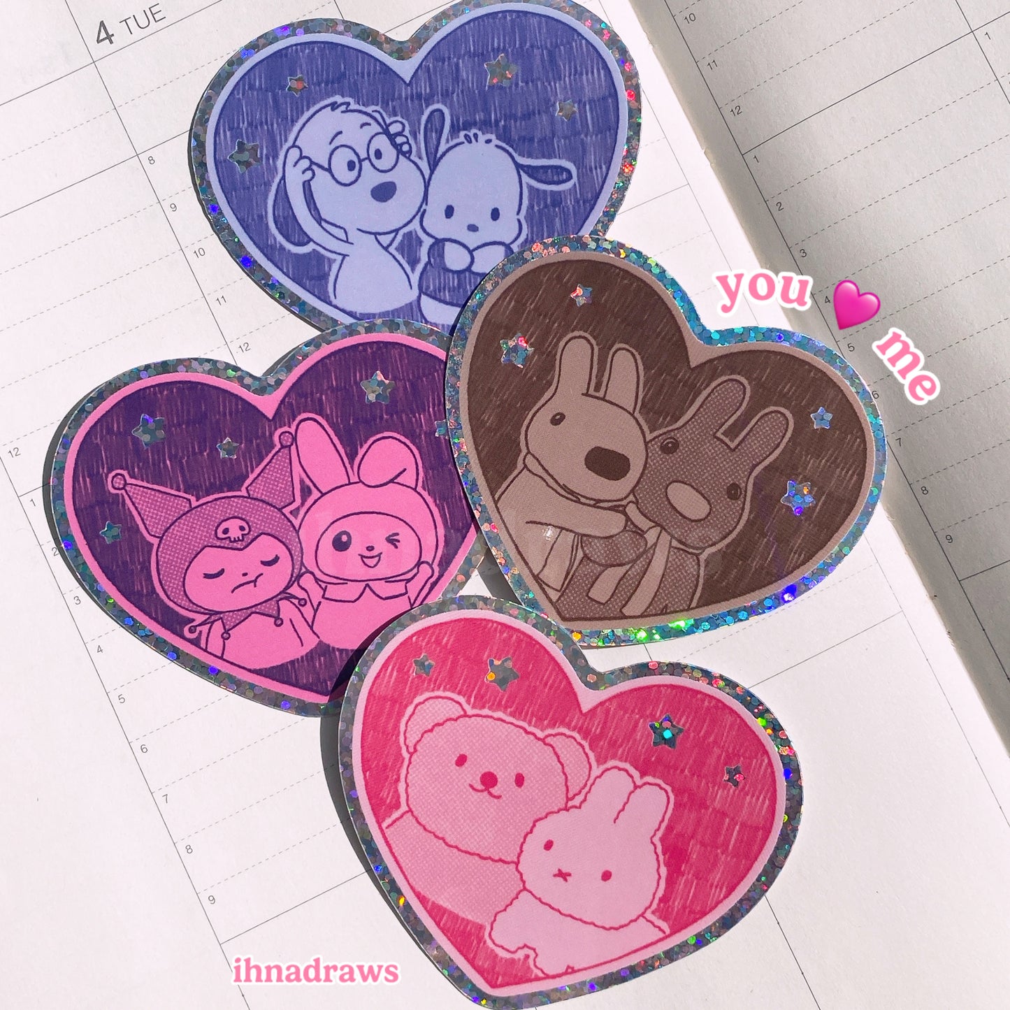 Me and You Heart Stickers