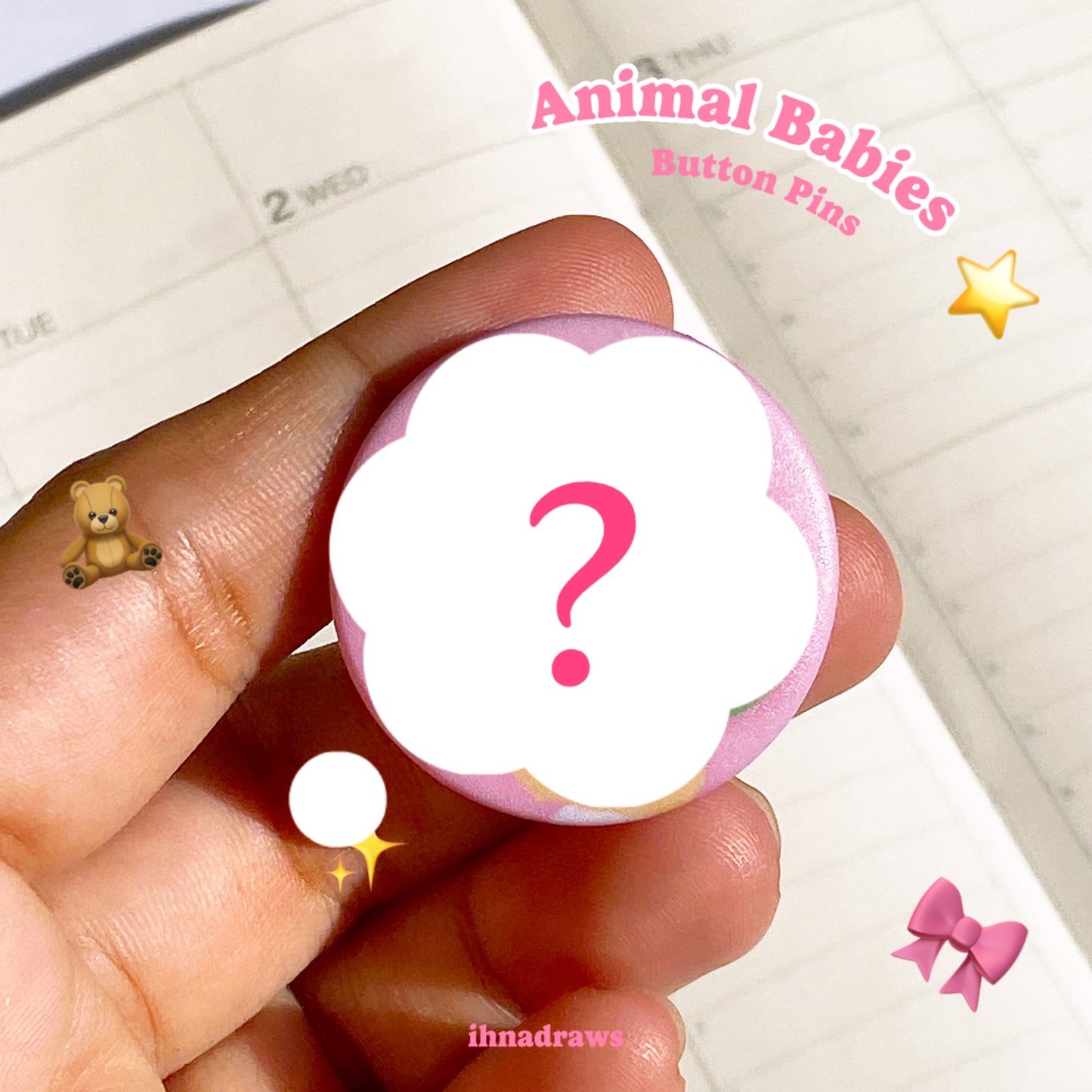 Animal Babies Button Pins