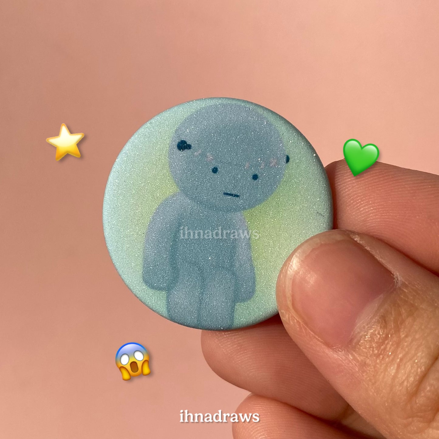 Green Guy Button Pins