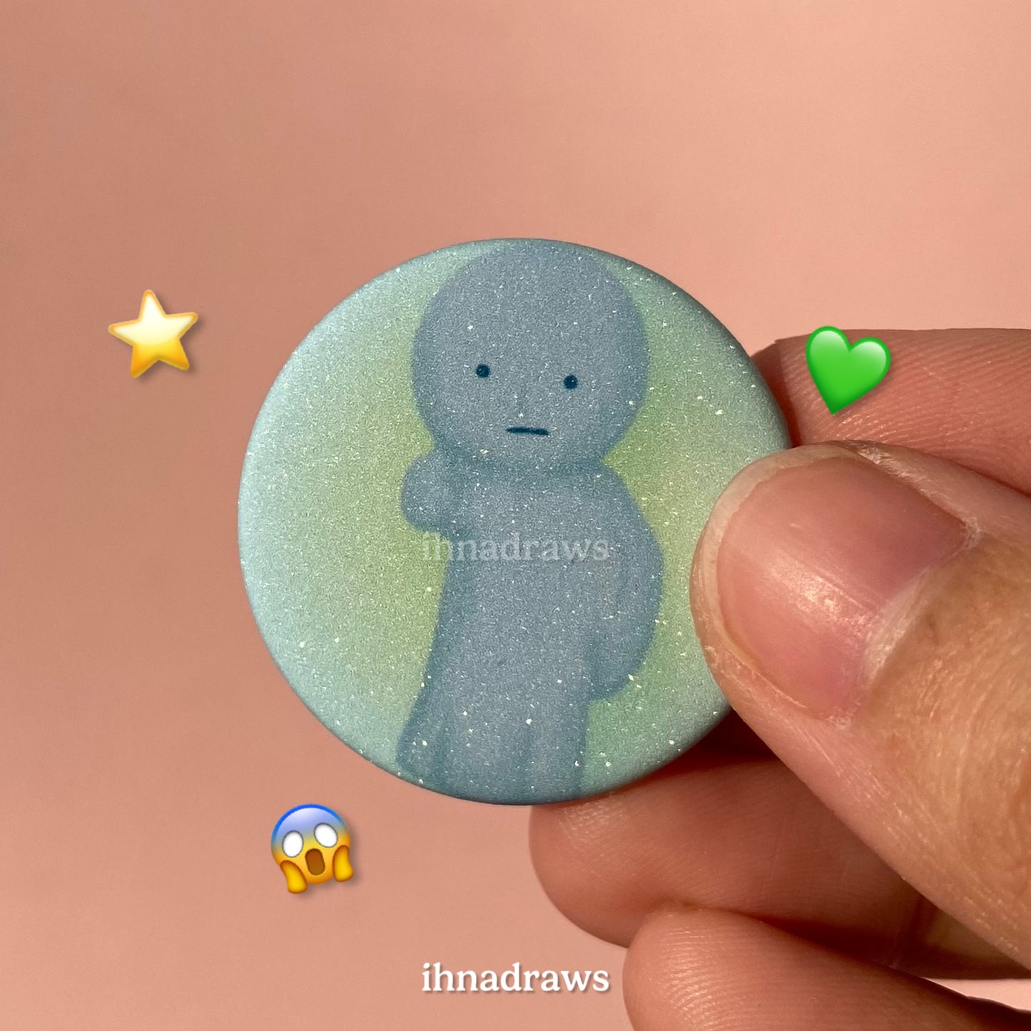 Green Guy Button Pins