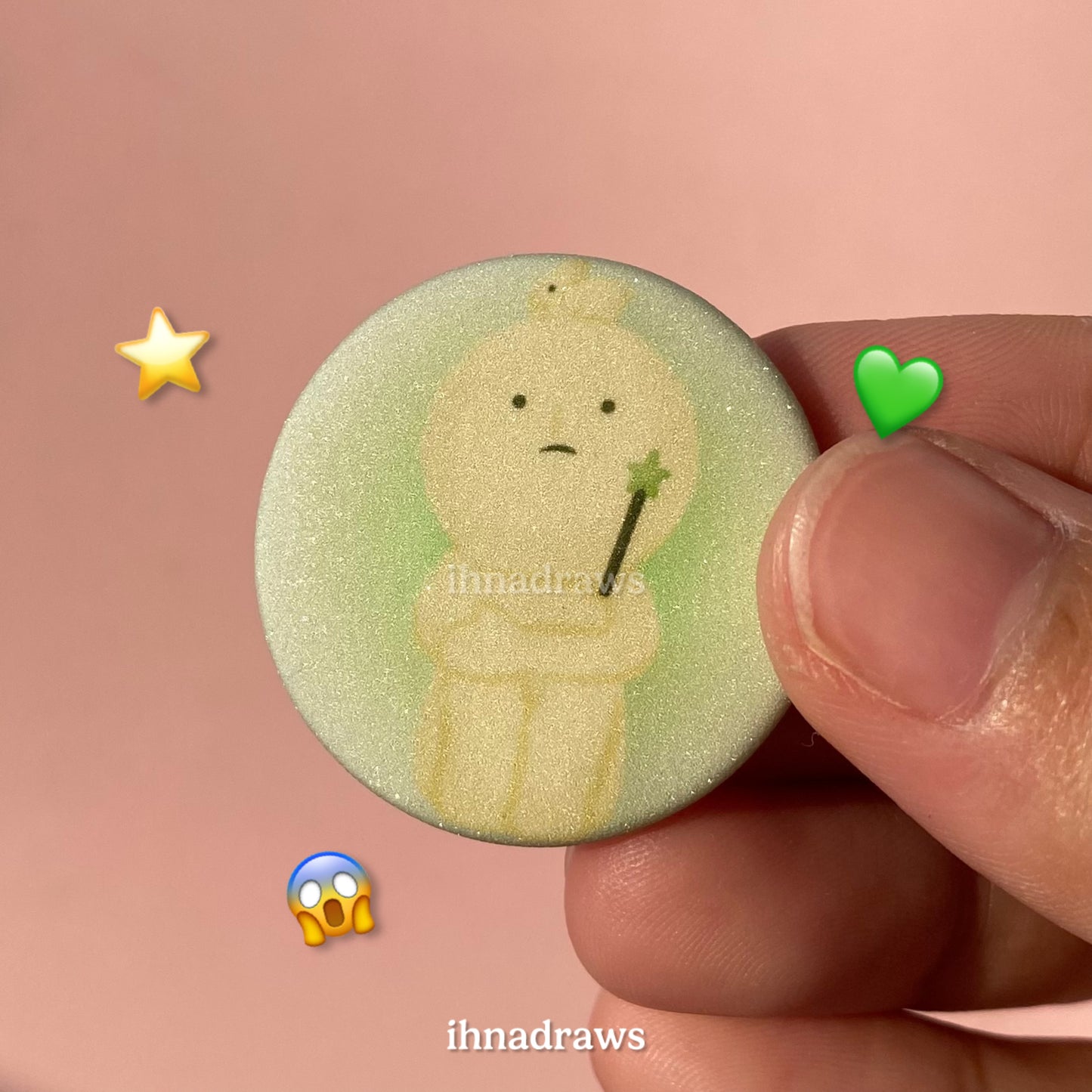 Green Guy Button Pins