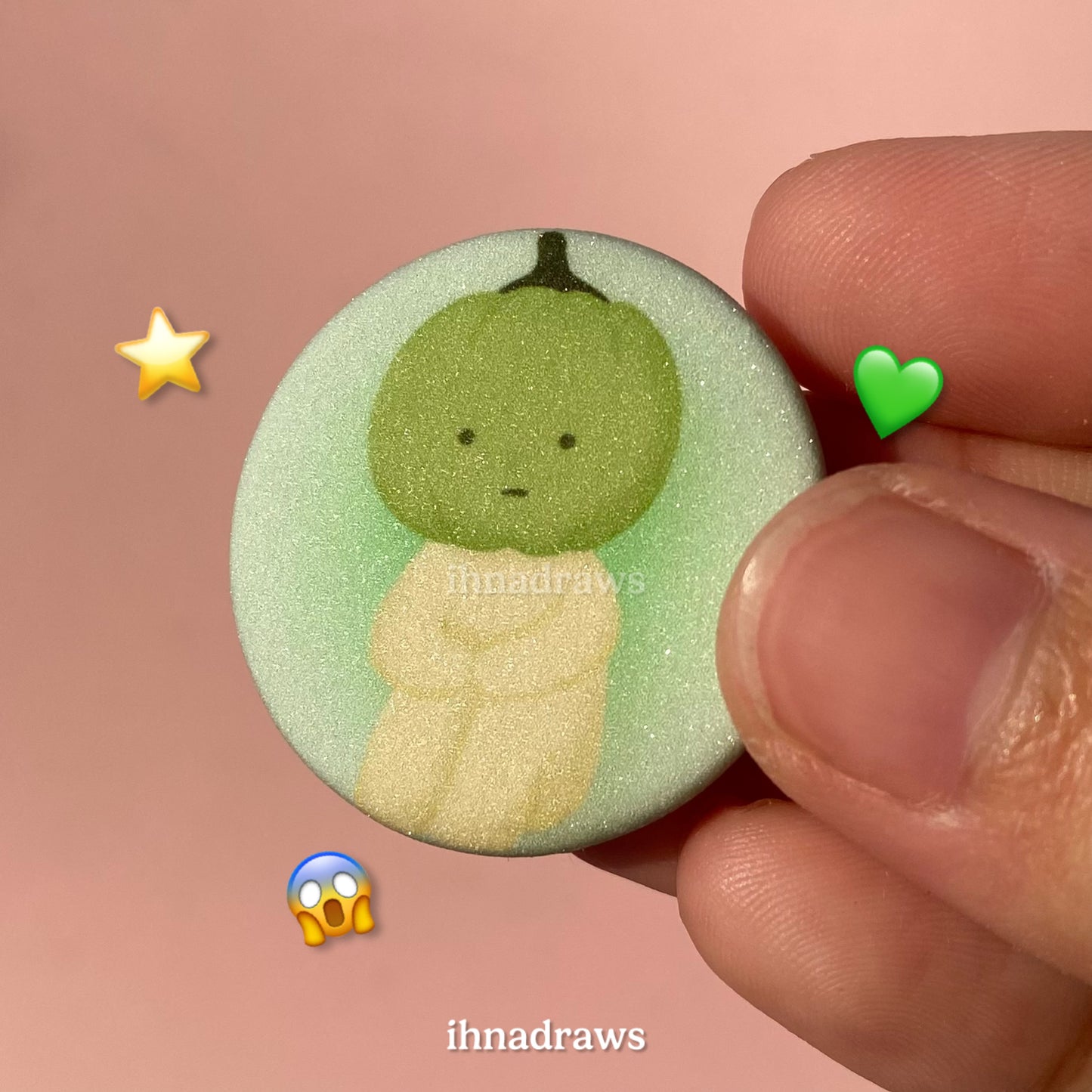 Green Guy Button Pins