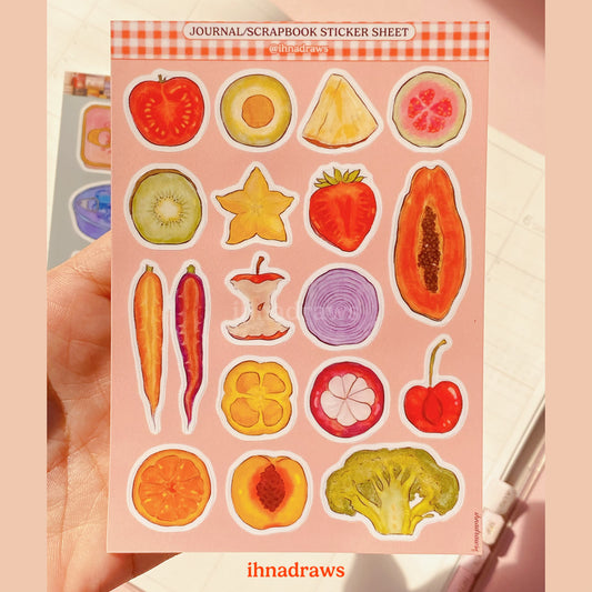 Fruits & Vegetables Sticker Sheet