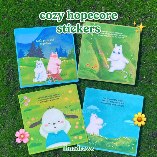Cozy Hopecore Stickers